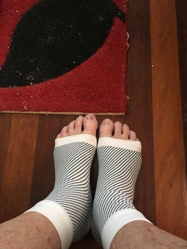 White Plantar Fasciitis Compression Socks photo review