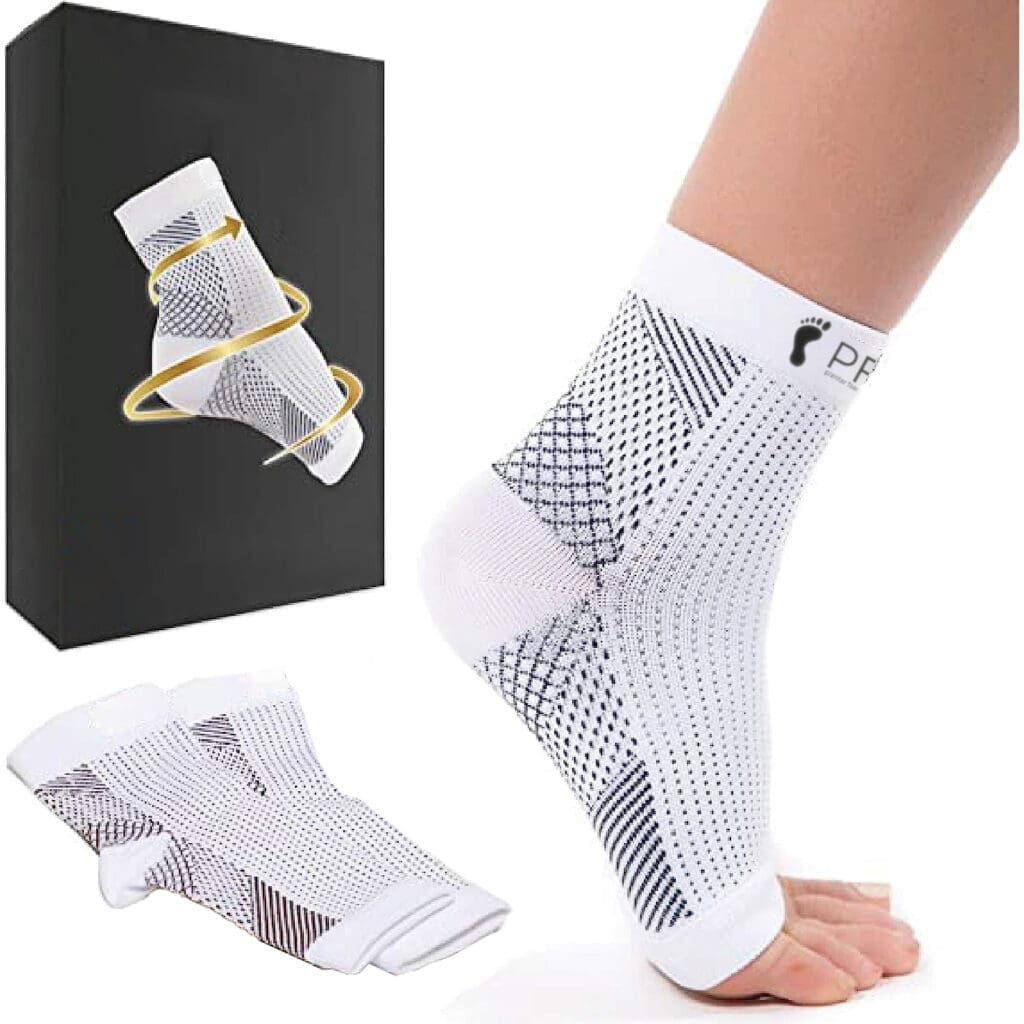 White Plantar Fasciitis Socks